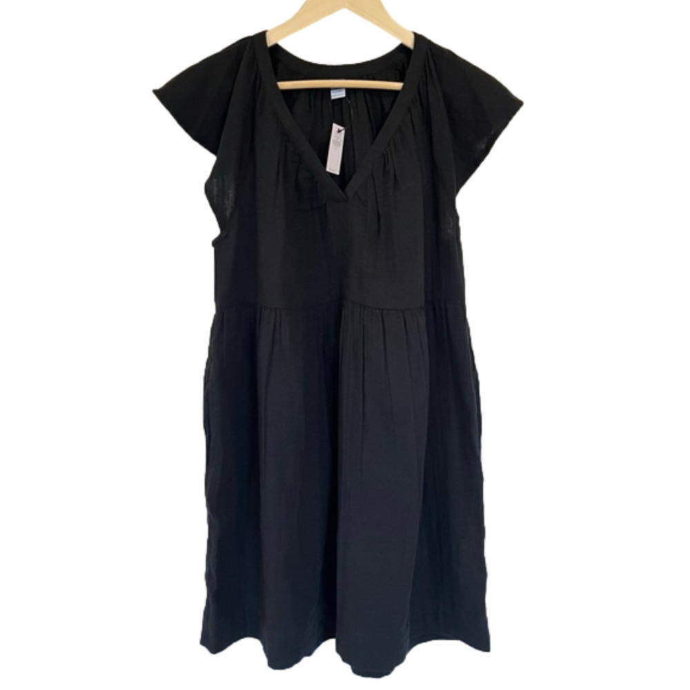 Old Navy Black Cotton Mini Dress
